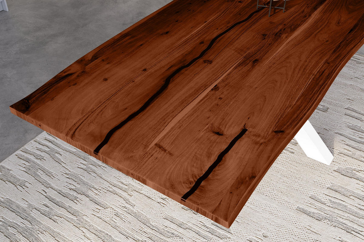 ESSTISCH POLLY - Braun/Akaziefarben, Holz (100/300/77cm) - SAM