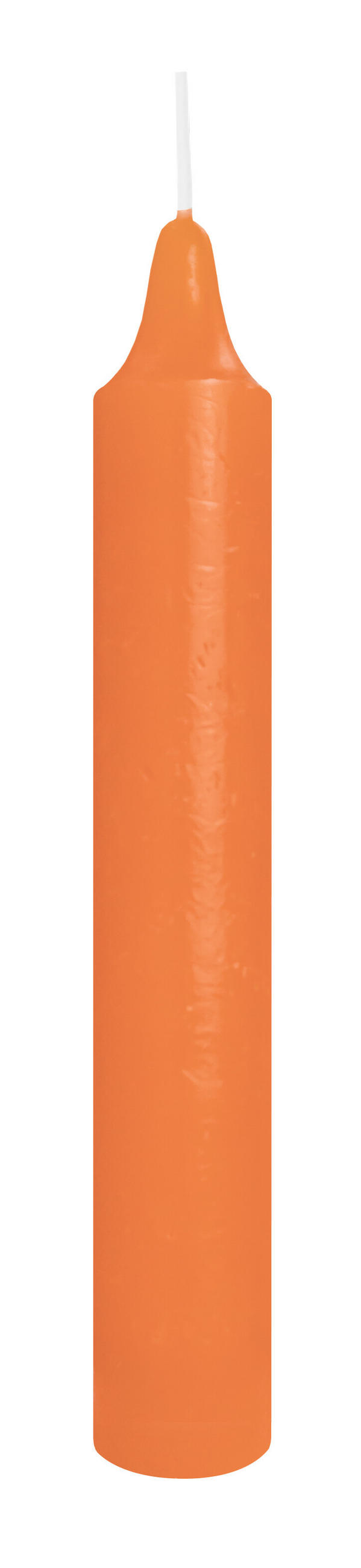 MARBLE Leuchterkerzen durchgefärbt Soft Orange 150 x 22 mm, 20er Set - Orange, Paraffin (2.2/15/15cm) - Wiedemann Kerzen