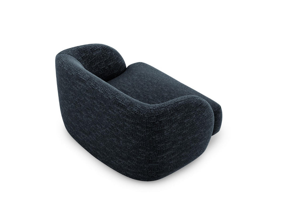 SESSEL Miley aus Chenille-Stoff königsblau - Blau, Textil (90/70/103cm) - Micadoni