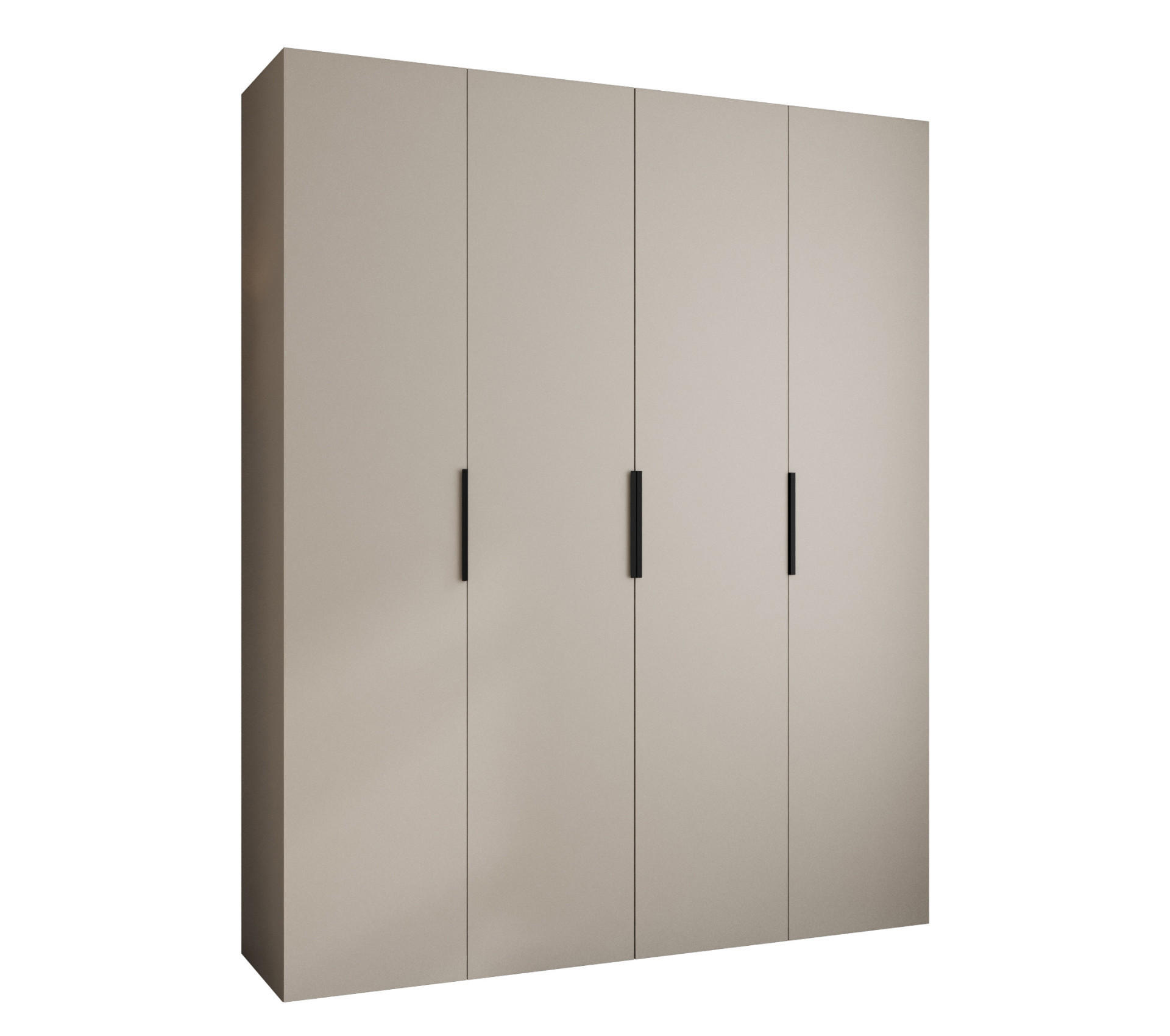 Abiks Möbel Drehtürenschrank Kaschmir, Schwarz 200x245.5x40 cm