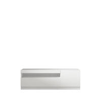 TV-LOWBOARD Weiß mit LED-Leuchten Hochglanz Rechts 1/2 9475 - Weiß, Holzwerkstoff (37/40/120cm) - moebel17