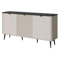 KOMMODE Marly Kaschmir / Graustein 160 / 40 / 82cm - Kaschmir/Beige, Holz/Holzwerkstoff (160/82/40cm) - Feldmann-Wohnen