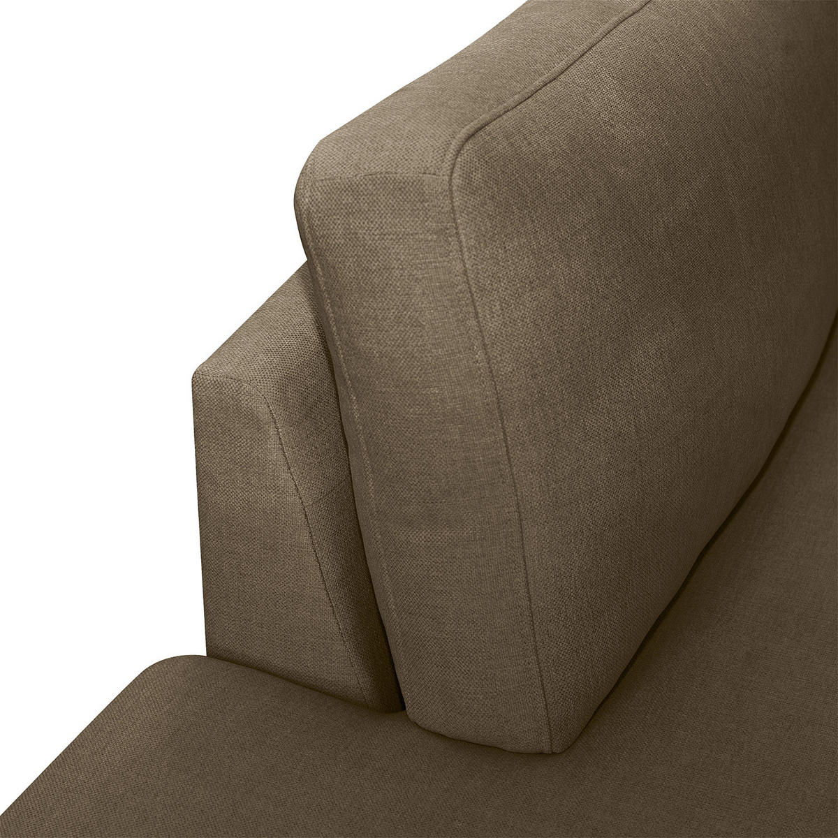 ECKSOFA mit Ottomane - Eichefarben/Beige, Eichenholz/Textil (287/219cm) - home24