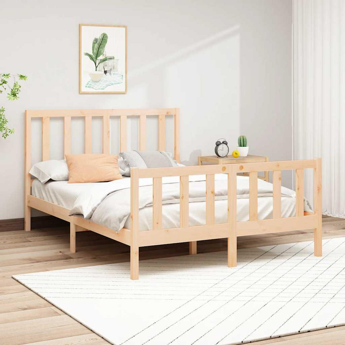 BETT Nenninger 146/205.5 cm - Braun, Holz (140/200cm) - Nettlife
