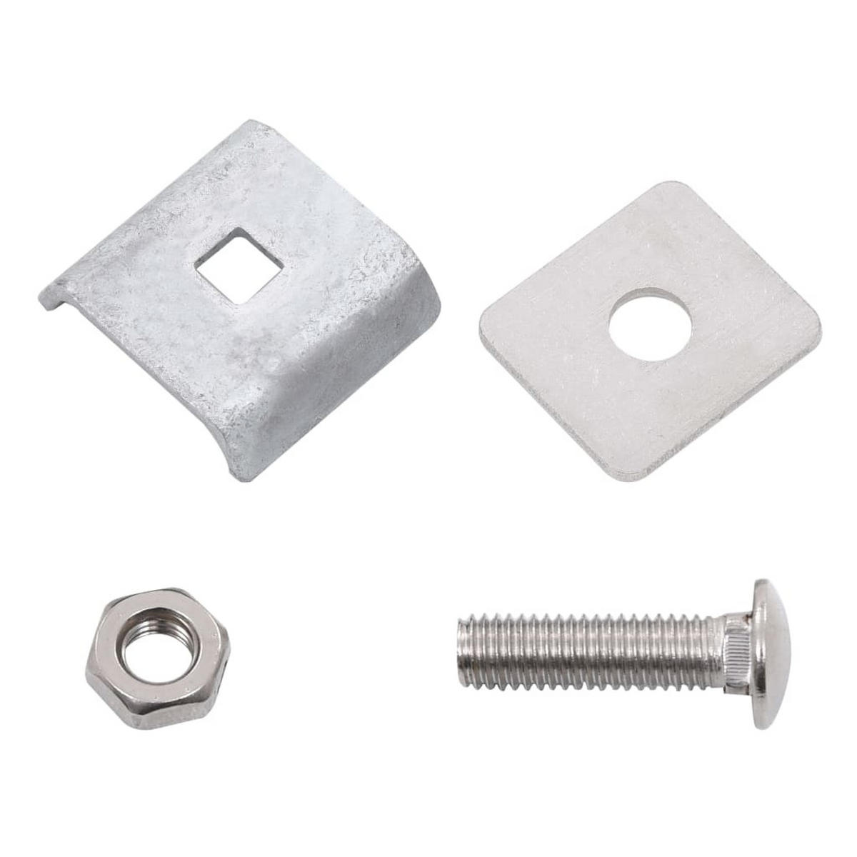 GITTERMATTENVERBINDER 25 Sets Silbern - Silberfarben, Metall (3.5cm) - vidaXL
