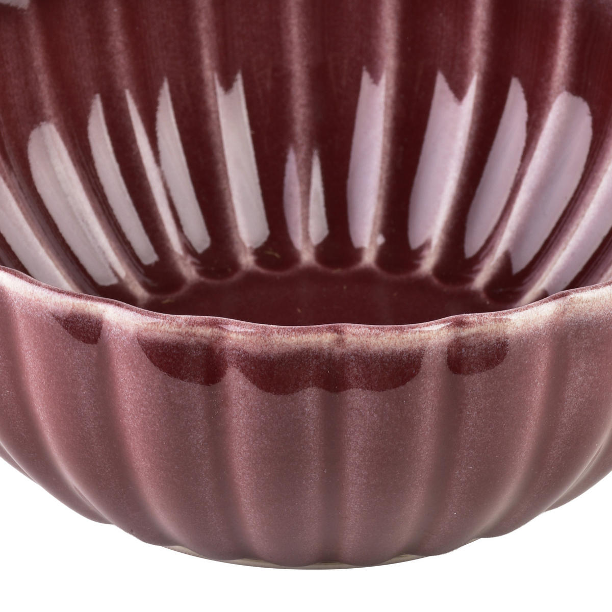SCHALE Evie Dunkelrot 16.7/16.7/6.7 cm Porzellan - Dunkelrot, Keramik (16.7/16.7/6.7cm) - Mondex