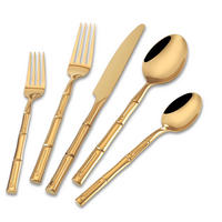 BESTECK Set 12 Teilig Edelstahl Besteckset Essbesteck für Haus Küche Restaurant - Goldfarben, Metall