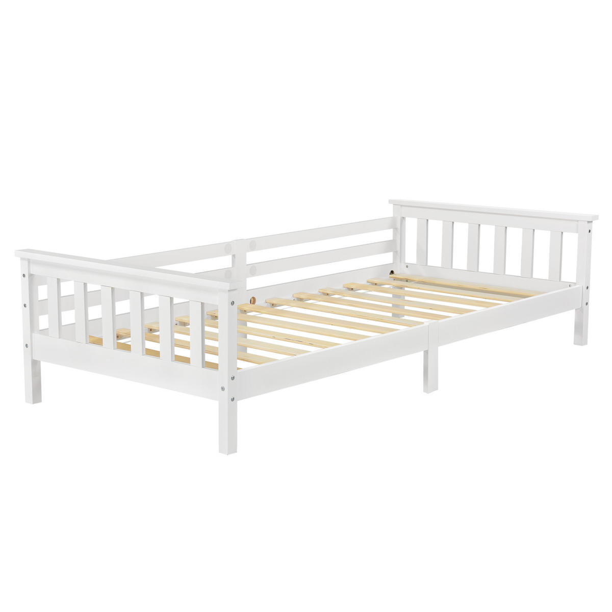KINDERBETT Nuuk - Weiß, Holz (90/200cm) - [en.casa]