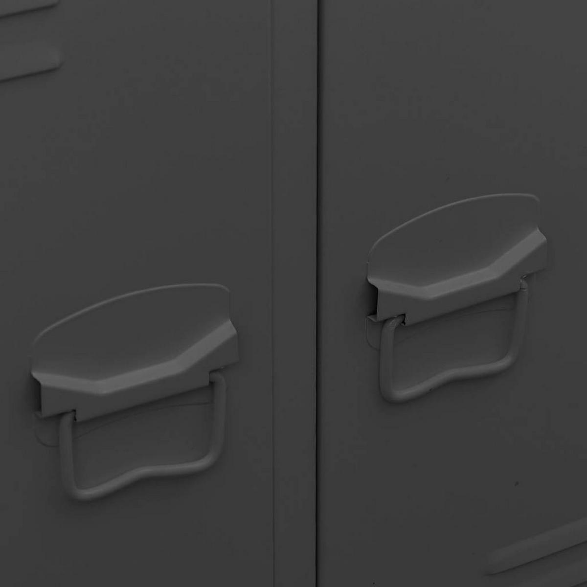 KLEIDERSCHRANK Industrie-Stil Anthrazit 67/35/107 Cm Stahl - Anthrazit, Metall (35/107/67cm) - vidaXL