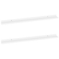 WANDREGALESET 2-tlg. 100/9/3 cm aus MDF Weiß Max. Belastbarkeit 5 KG - Weiß, Holzwerkstoff (100/3/9cm) - vidaXL