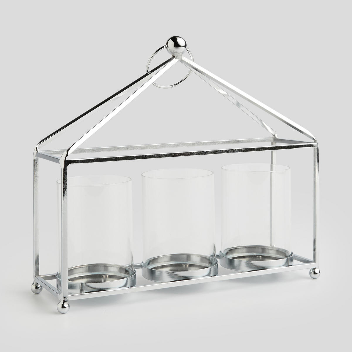 KERZENSTÄNDER Cassa - Silberfarben, Metall (28/26/8.5cm) - home&you