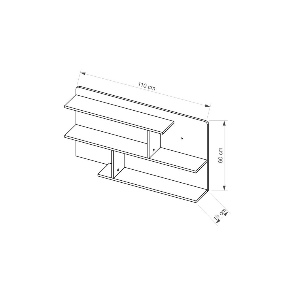 Thumbnail - Deine Möbel 24 Kinder-Wandregal, Weiß, Holzwerkstoff, 110x60x20 cm, Kinder- & Jugendzimmer, Kindermöbel, Kinderregale