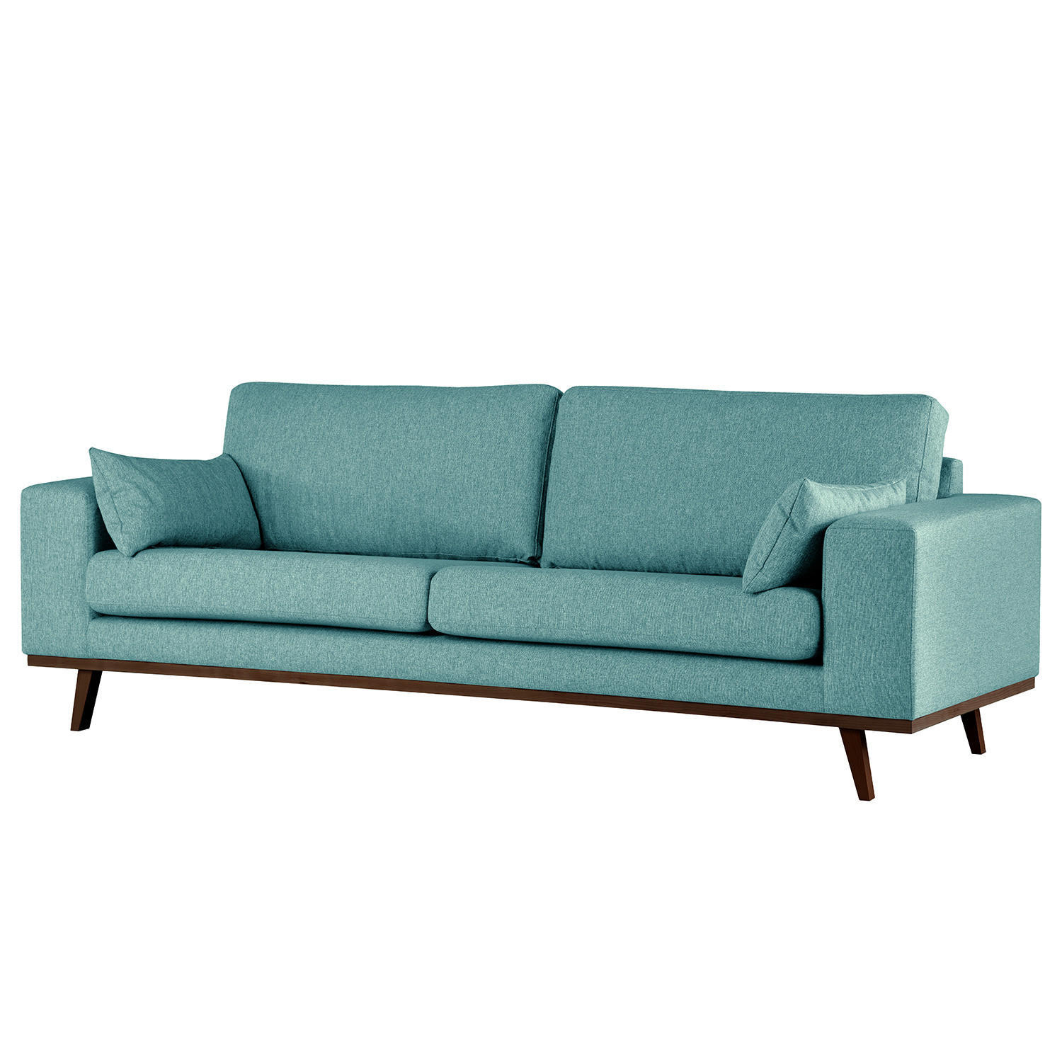 2-SITZER SOFA - Buchefarben/Petrol, Textil (197/81/88cm) - home24