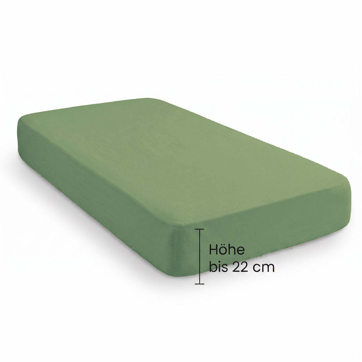 SPANNBETTTUCH Premium Biber fichte, 90x190 cm - 100x200 cm - Dunkelgrün, Textil (100/200cm) - biberna