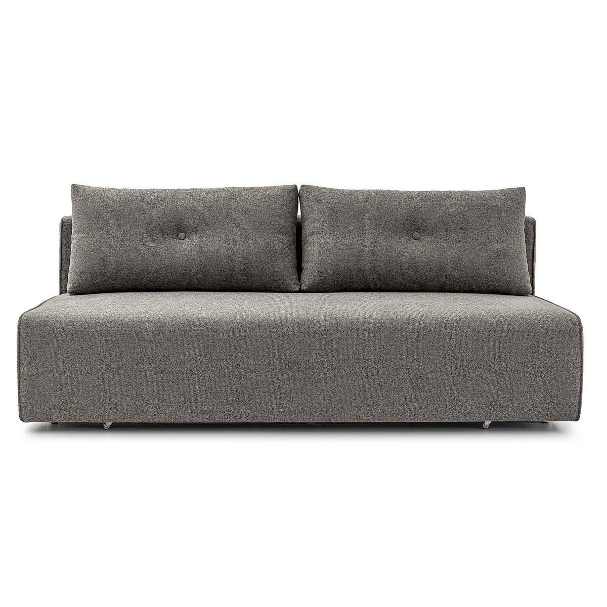 SCHLAFSOFA - Webstoff - Braun/Grau, Holz/Textil (200/86/102cm) - home24