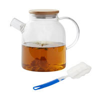 TEEKANNE - Transparent, Glas/Holz (1.8L) - Relaxdays