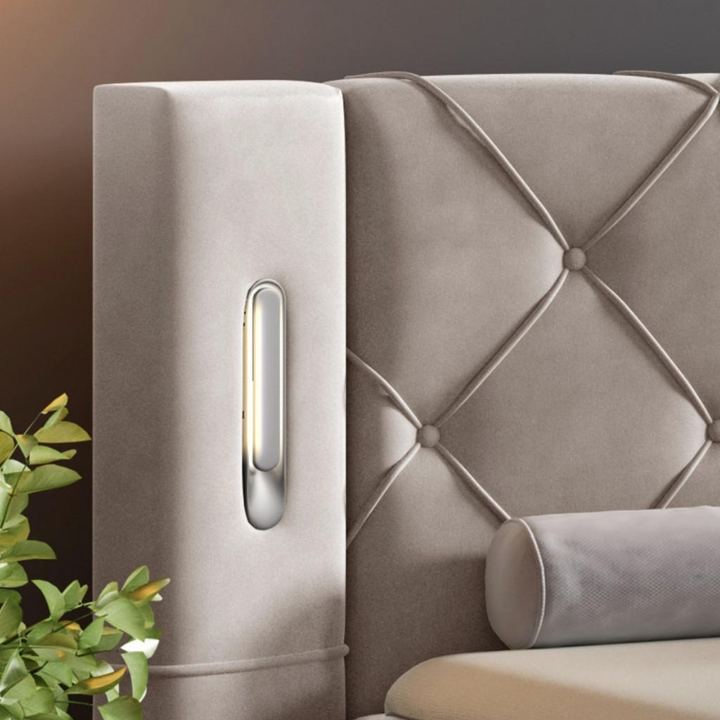 Thumbnail - Fun Möbel Boxspringbett, Beige, Textil, 200x200 cm, Schlafzimmer, Betten, Boxspringbetten