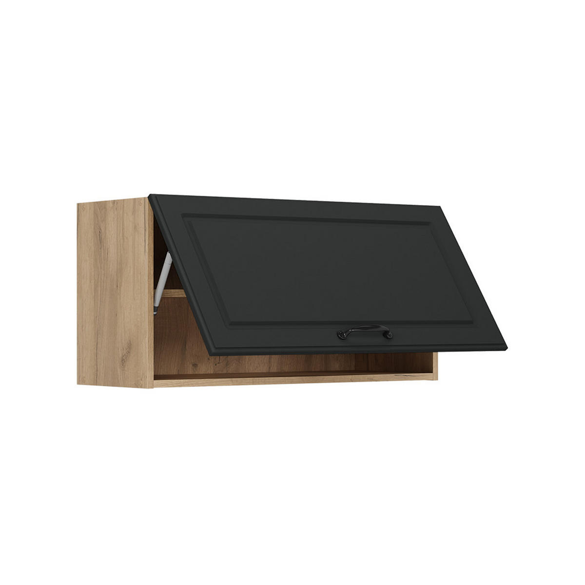 HÄNGESCHRANK R-Line, Anthrazit Landhaus/Goldkraft Eiche, 80 cm Flach - Honigeiche/Anthrazit, Holzwerkstoff (80/40/31cm) - Vicco