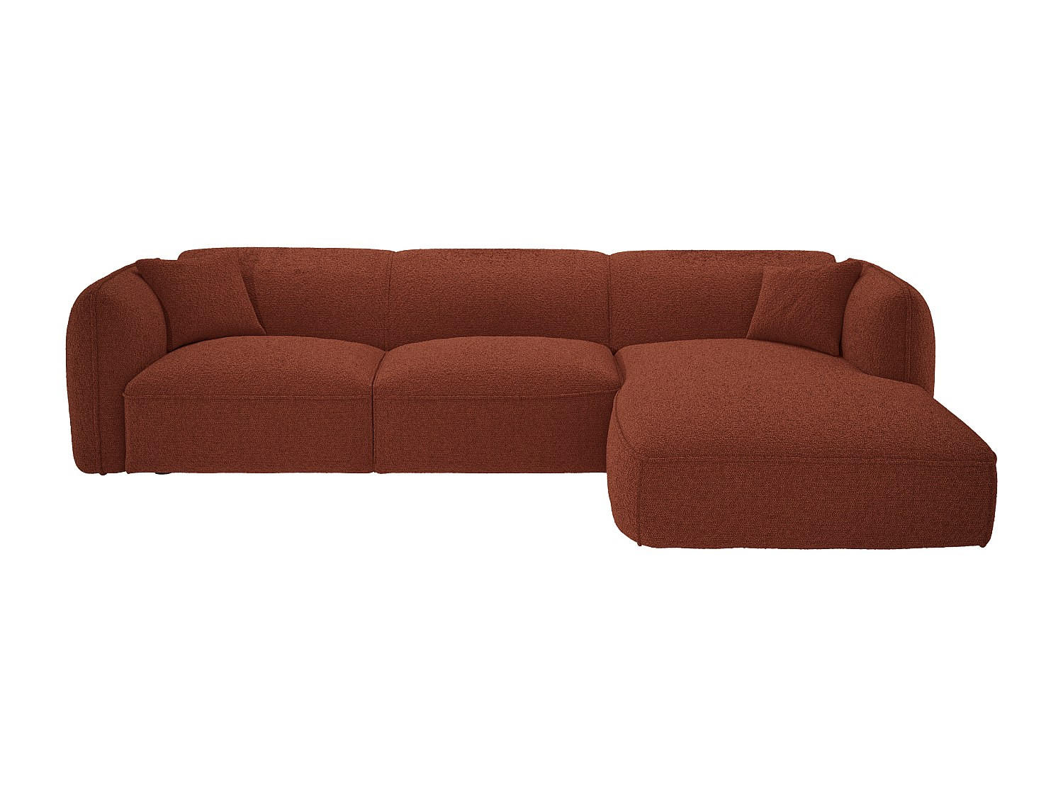 SCHLAFSOFA - 5 Personen - stoff - terracotta Camilio - Terracotta, Textil (274/74/174cm) - Vente-Unique