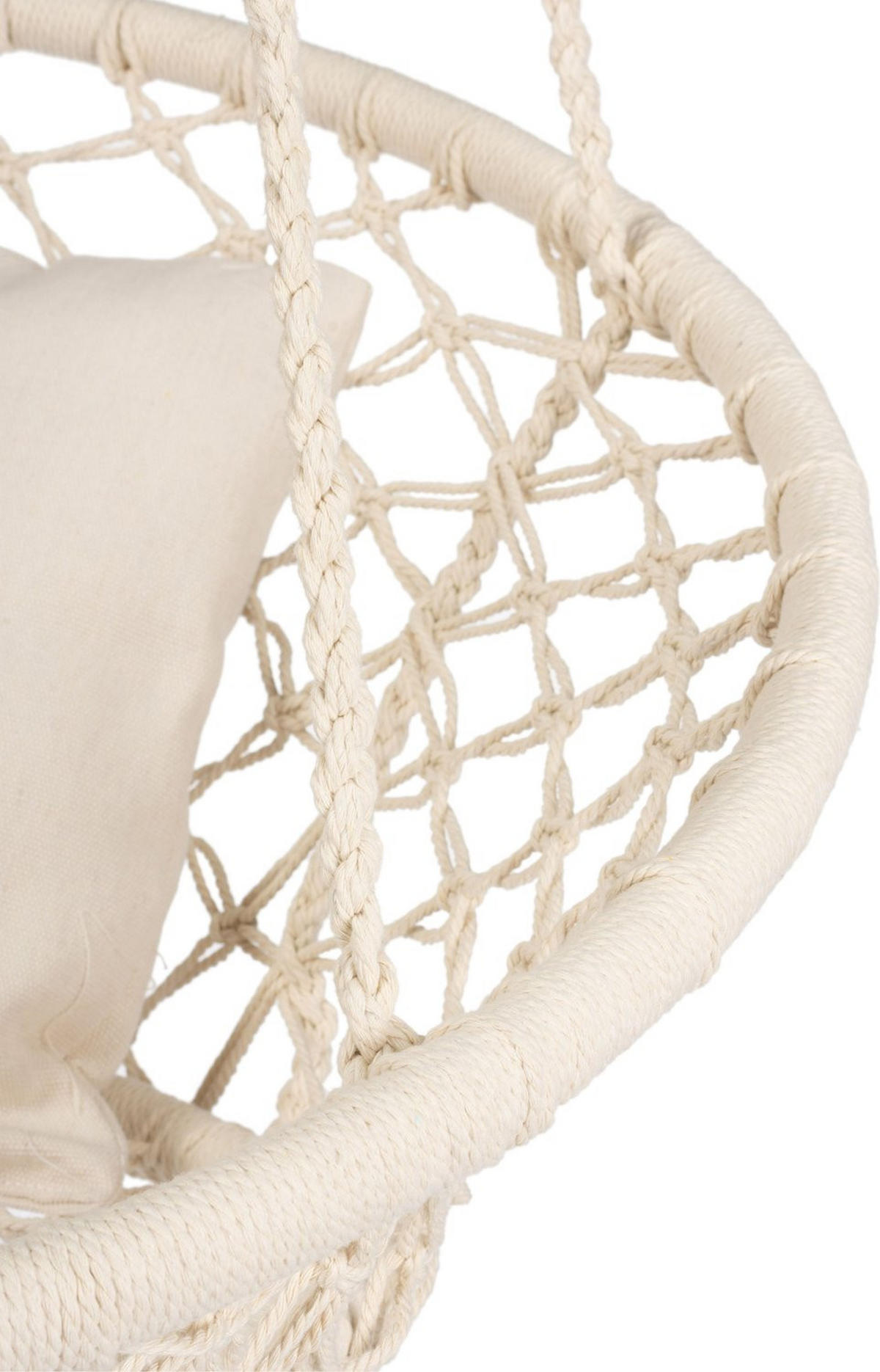 HÄNGESESSEL 80 cm Durchmesser, bis 150 kg - Beige, Textil (80/38/80cm) - Outtec