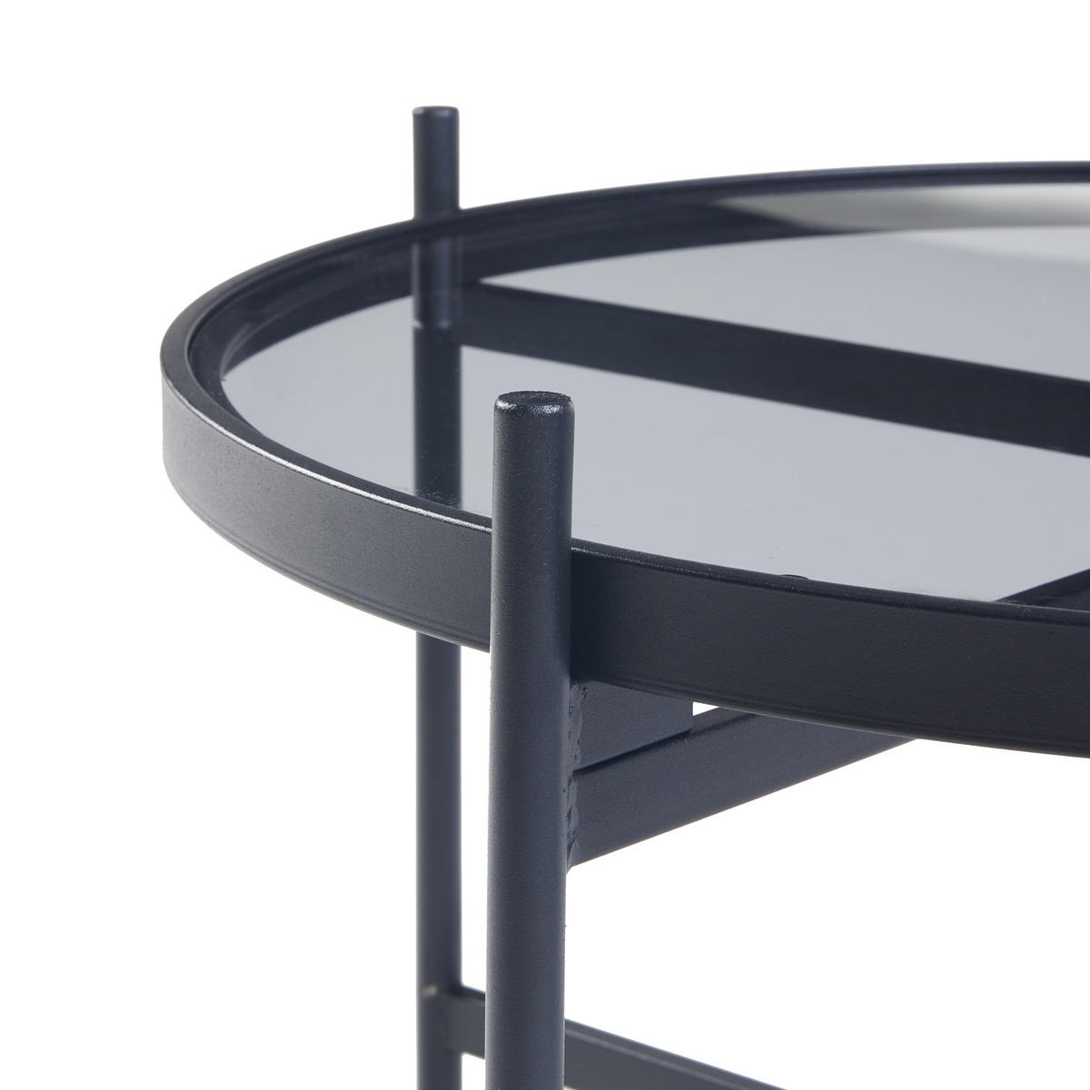 COUCHTISCH Lier 39.5/61 cm - Schwarz, Metall (61/61/39.5cm) - [en.casa]