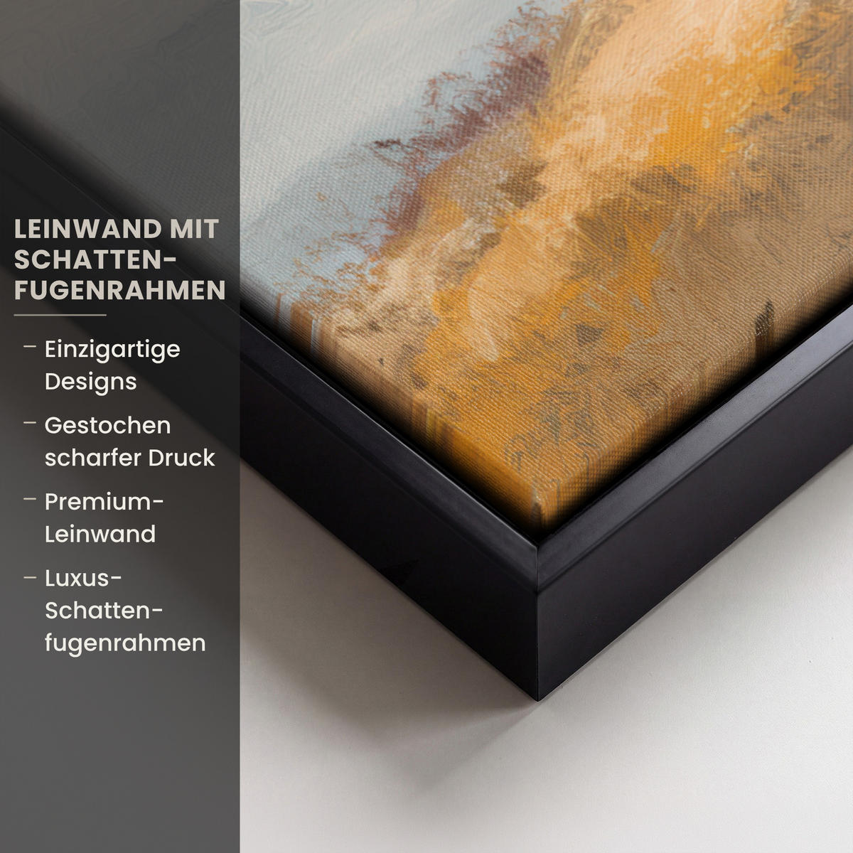LEINWAND Bilder mit Rahmen - Hügel - Abstrakt - Christentum - Kreuz - 100x70 - Hellgrau, Textil (100/70cm) - MuchoWow