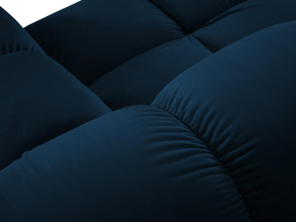 MODULARES-PANORAMASOFA links Bellis aus Samt königsblau 7 Sitzplätze - Blau, Textil (282/63/379cm) - Micadoni