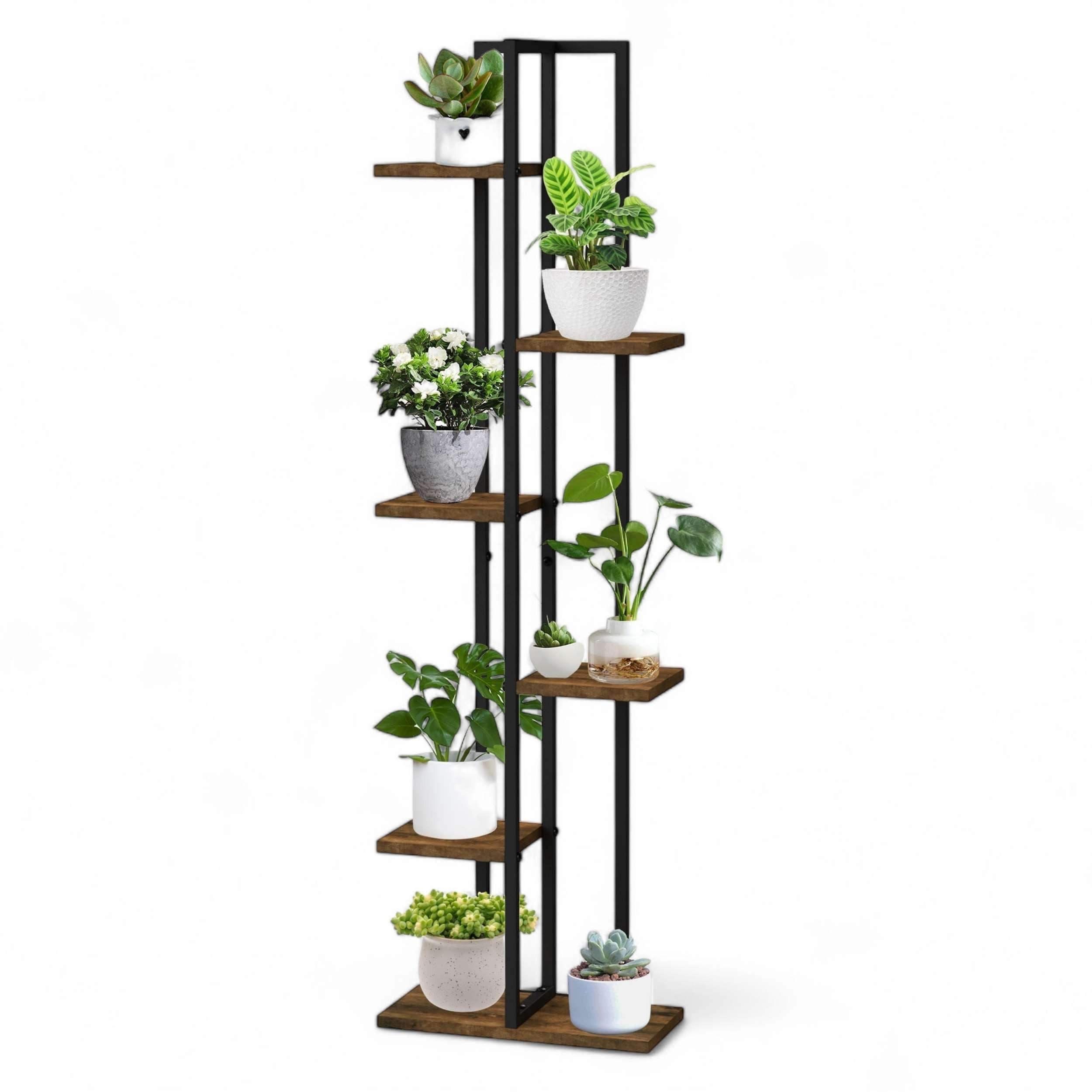 DanDiBo Blumenregal Schwarz 34x120x21 cm
