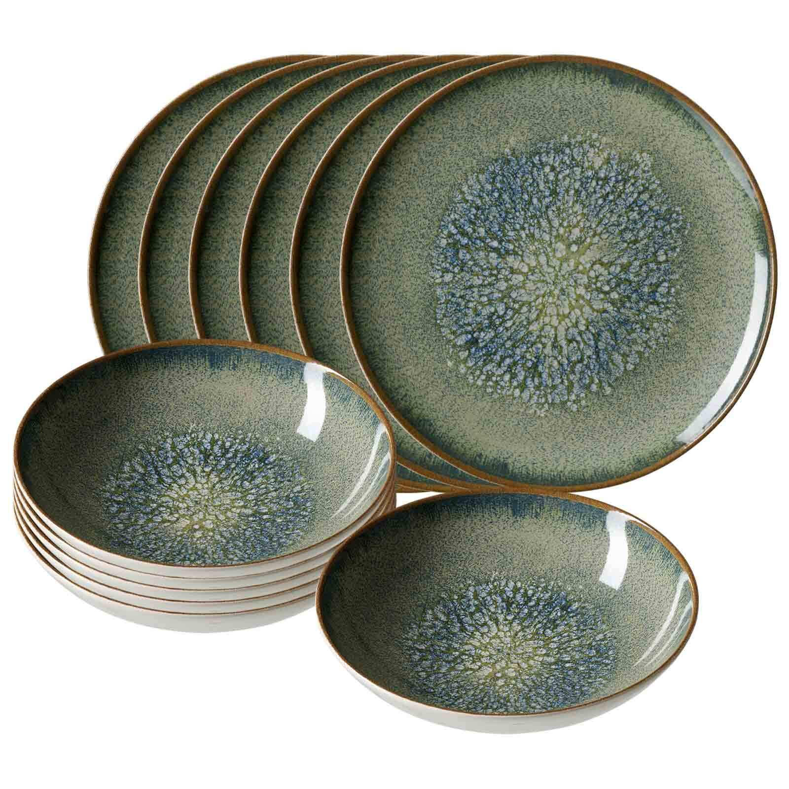 TAFELSERVICE Verde grün 12er Set - Grün, Keramik (2/2/2cm) - Ritzenhoff Breker