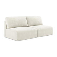 3-SITZER SOFA mit Schlaffunktion Chenille Stoff Weiß - Pink/Schwarz, Kunststoff/Textil (216/79/102cm) - LaMiaSofa