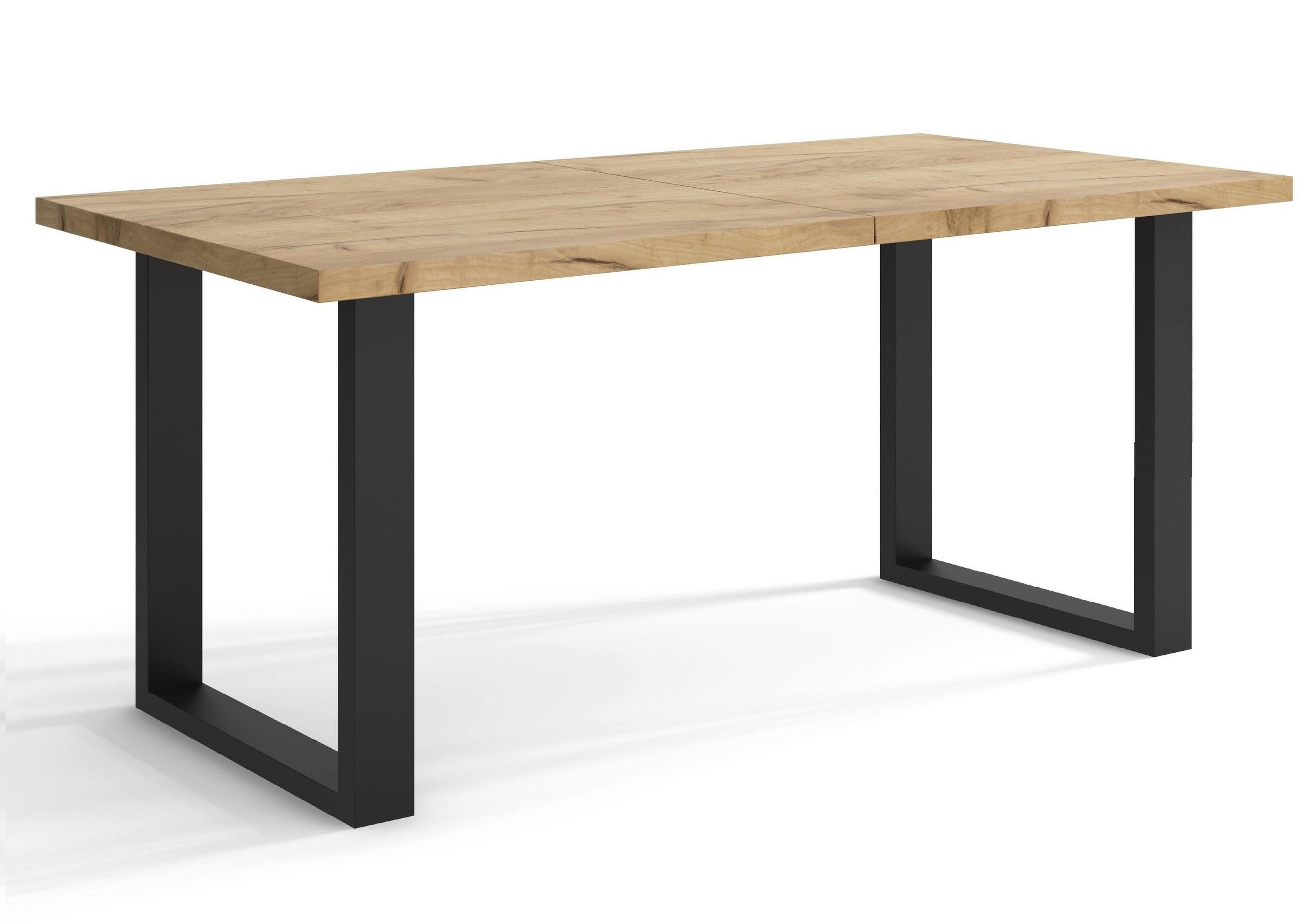 TISCH Schwarz Timi Ausziehbar 90/160 cm - Multicolor/Schwarz, Holzwerkstoff (160/90/76cm) - Sepro Meble