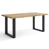 TISCH Schwarz Timi Ausziehbar 90/160 cm - Multicolor/Schwarz, Holzwerkstoff (160/90/76cm) - Sepro Meble