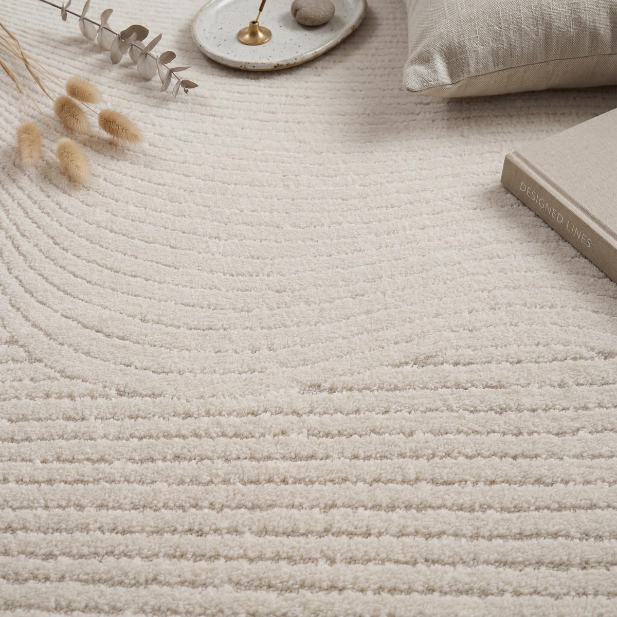 KURZFLORTEPPICH 120/160 cm Aura 704 - Creme, Textil (120/160cm) - Paco Home