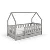 KINDERBETT BELLA mit Bettkasten 80x160 cm Hellgrau - Hellgrau, Holz (80/160cm) - MASSENO