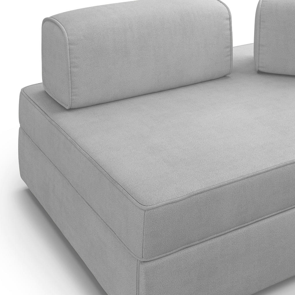 Thumbnail - Divani.store Linearsofa, Hellgrau, Textil, 180x42x105 cm, Wohnzimmer, Sofas & Couches, Sofas