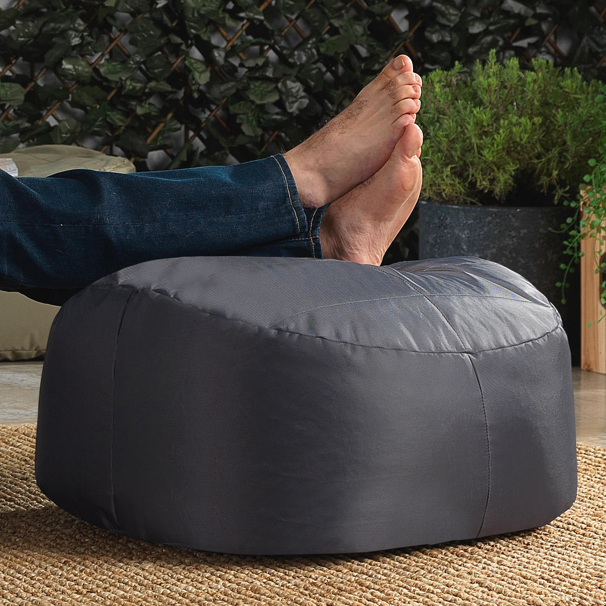 HOCKER Vista - Grau, Kunststoff (68/31/54cm) - Veeva