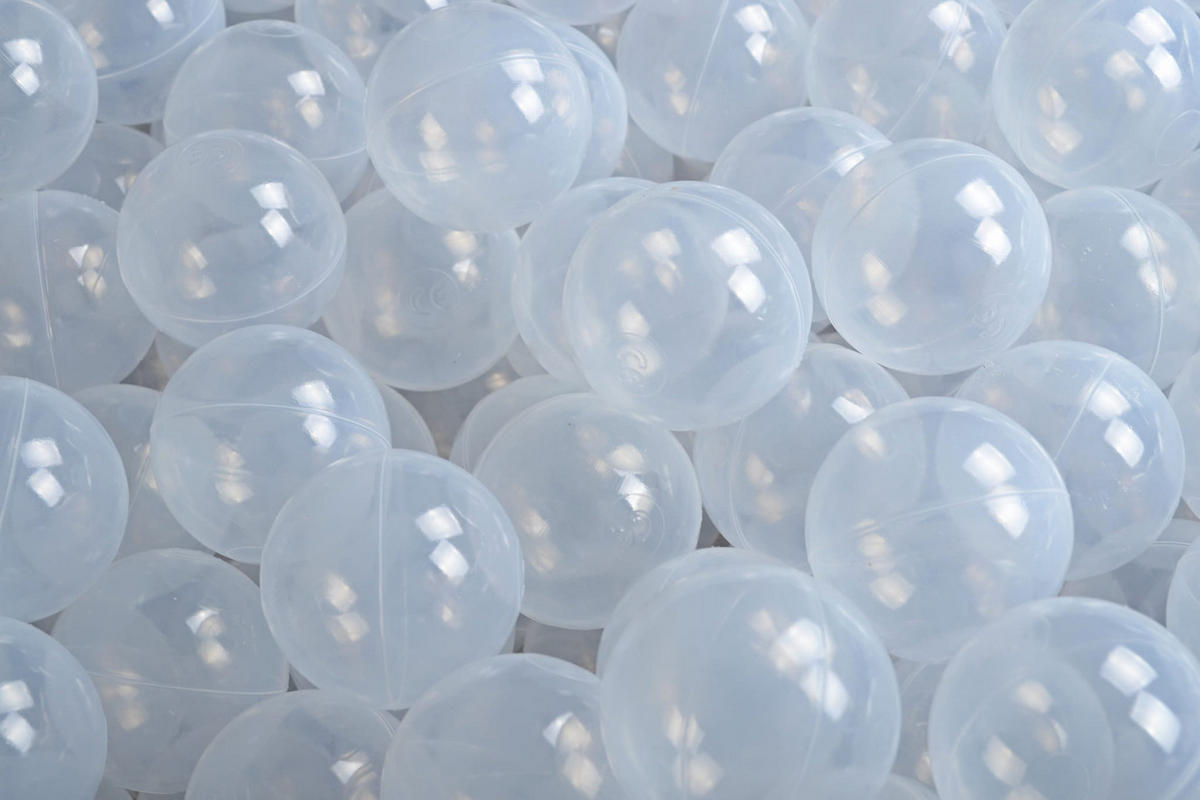 BÄLLE für Bällebad, Kinder Spielbälle, Plastikbälle 50 pcs.: Transparent - Transparent, Textil (7/7/7cm) - MeowBaby