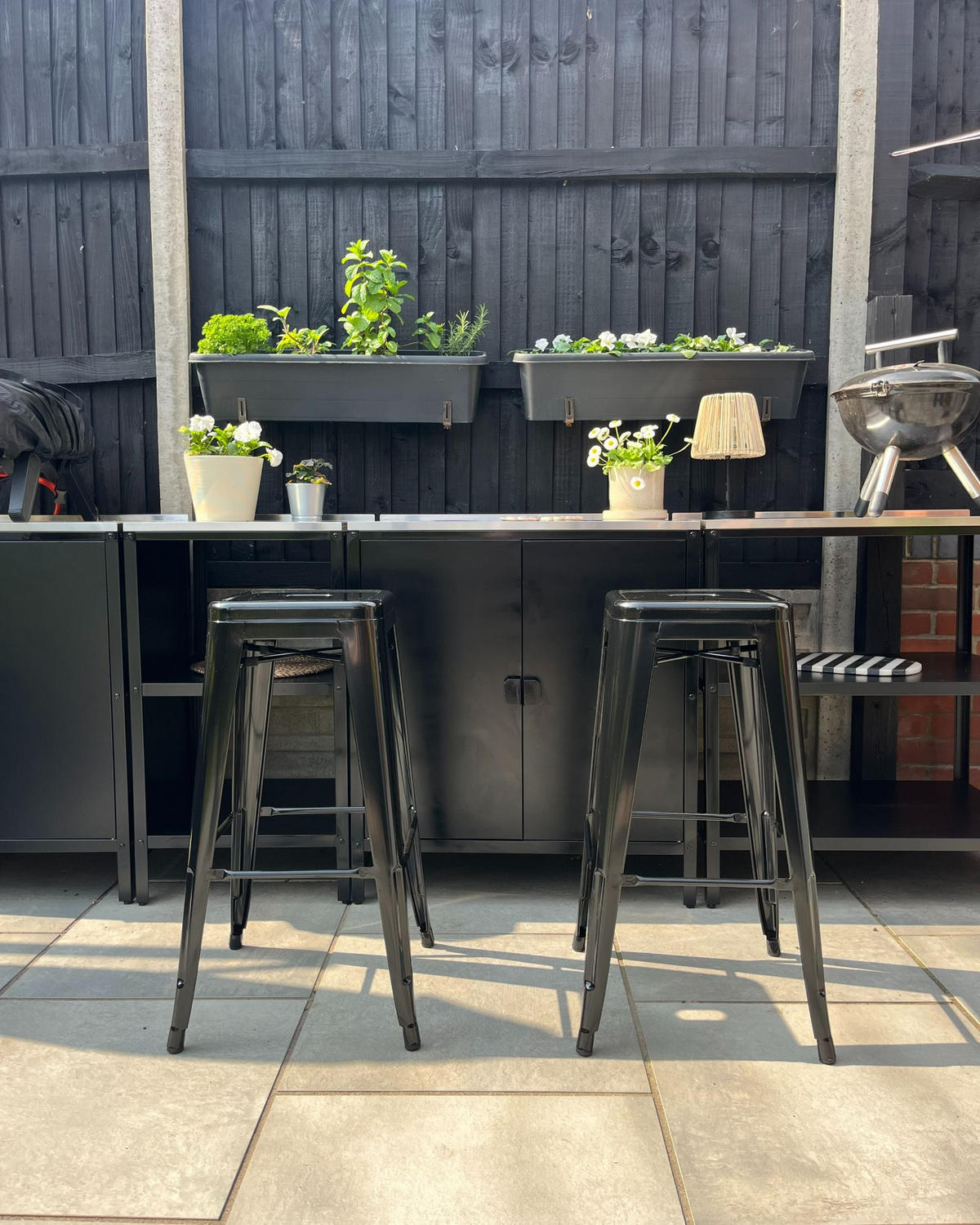 SCAUN DE BAR set de 2 metal negru Cabrillo - negru, metal (42/76/42cm) - Beliani