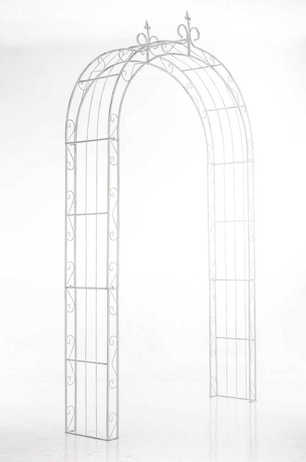ROSENBOGEN Metall Antik Weiß - Weiß, Metall (148/260/34.5cm) - CLP