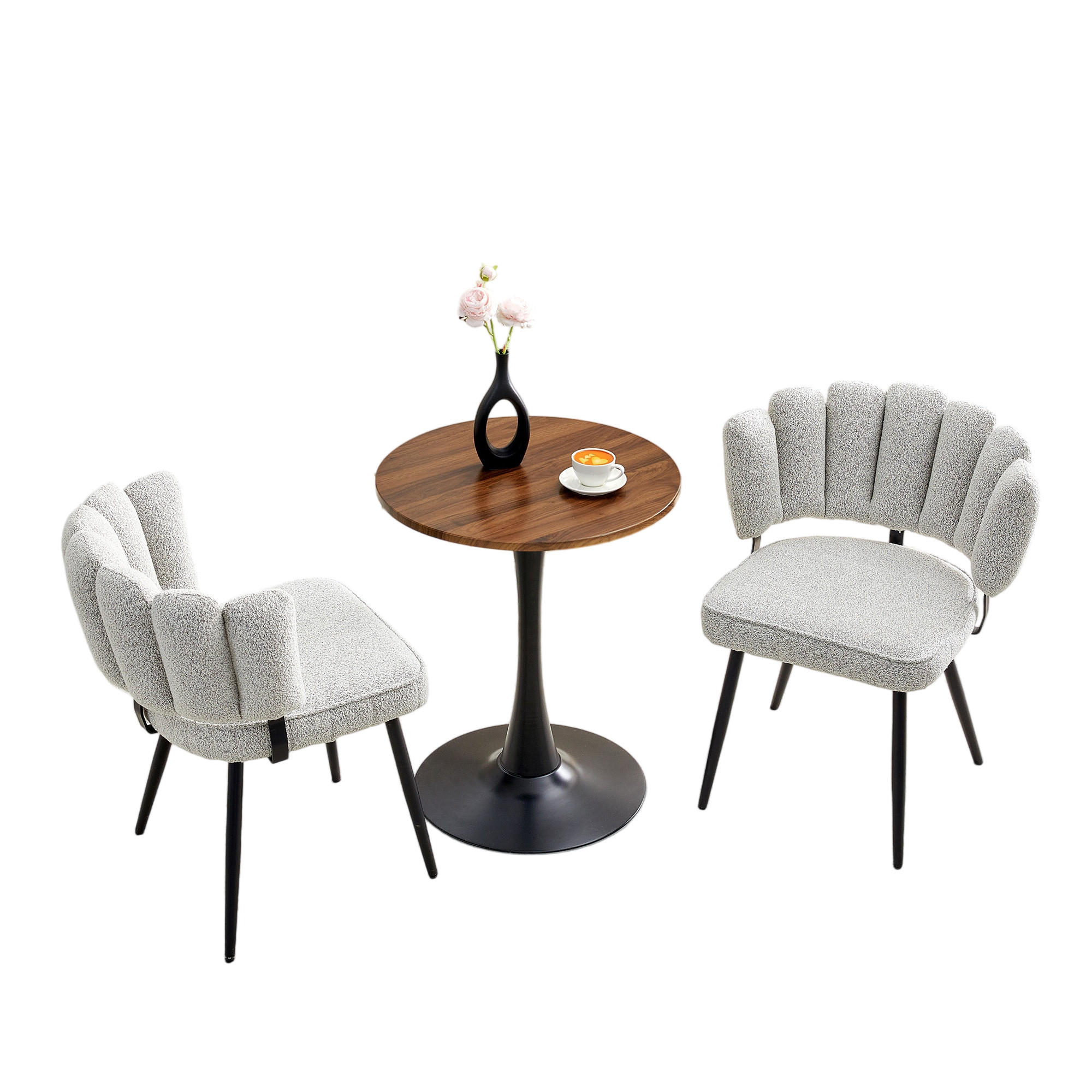 ESSGRUPPE DE-39413 3-teilig, mit 2 Stühlen Grau - Grau, Holzwerkstoff (60/72/60cm) - ComfortXL