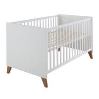 BABYBETT Lennie 70 x 140 cm - Eichefarben/Weiß, Eichenholz/Holzwerkstoff (70/140cm) - Roba