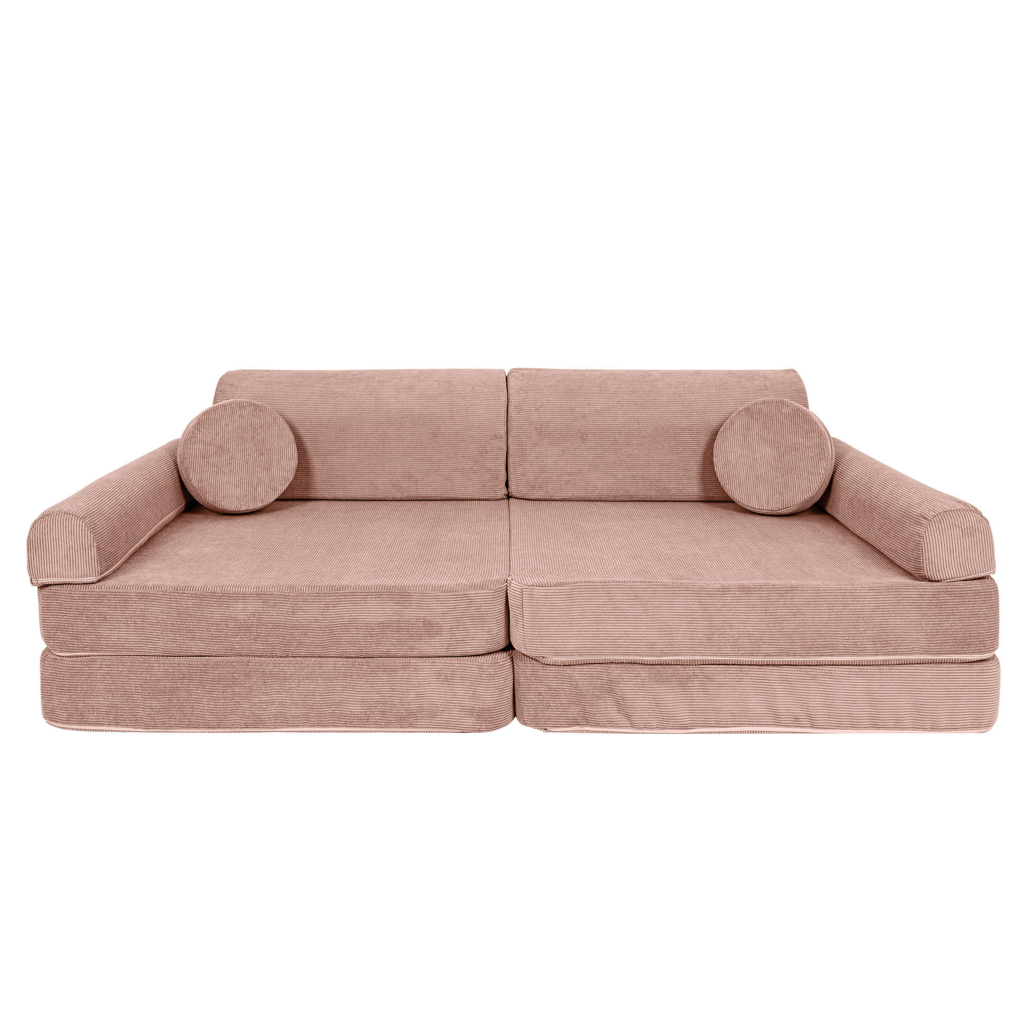 KINDERSOFA, Slimcord, Rosa - Hellrosa, Textil (160/24/80cm) - MeowBaby