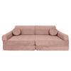 KINDERSOFA, Slimcord, Rosa - Hellrosa, Textil (160/24/80cm) - MeowBaby