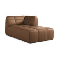 SOFAELEMENT Rechts Kunstleder Braun - Schwarz/Mokka, Holzwerkstoff/Kunststoff (101/77/175cm) - Makamii