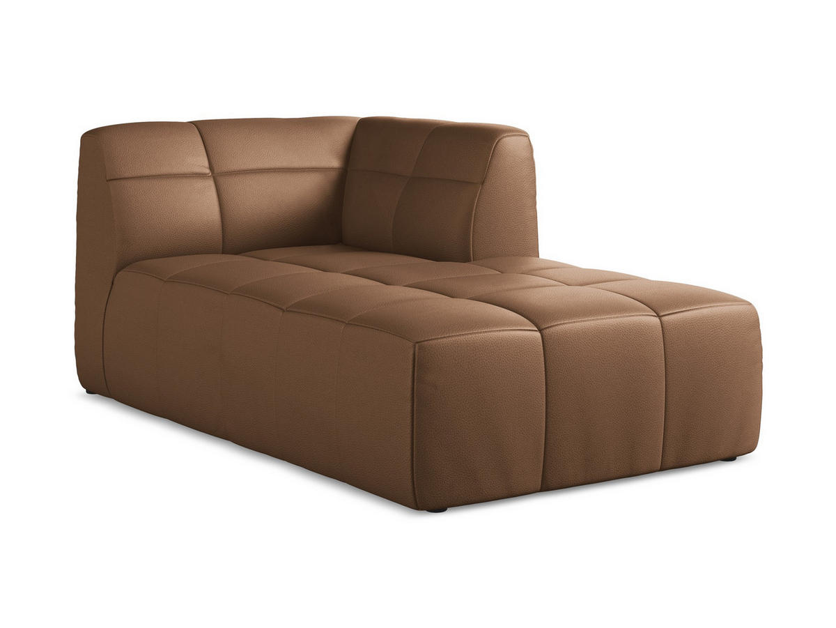 SOFAELEMENT Rechts Kunstleder Braun - Schwarz/Mokka, Holzwerkstoff/Kunststoff (101/77/175cm) - Makamii