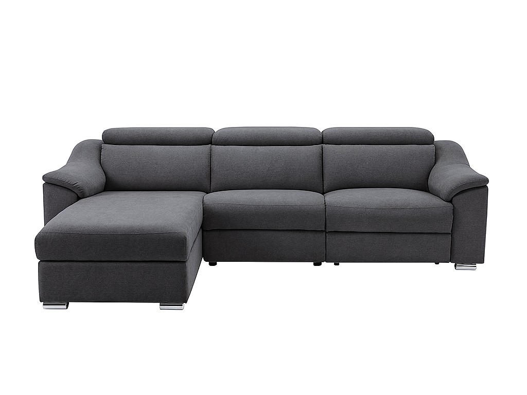 RELAXSOFA - 5 Personen - stoff - anthrazitgrau Pedrera - Anthrazit, Textil/Metall (284/100/175cm) - Vente-Unique