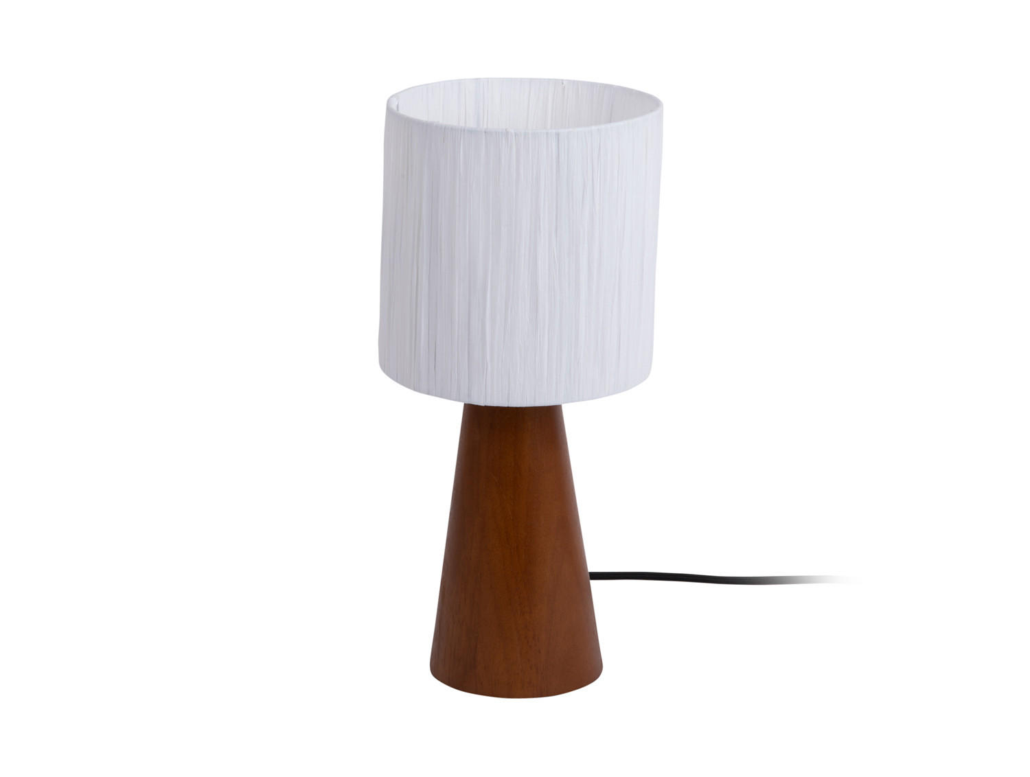 TISCHLAMPE Sheer Cone 15/15/33 cm - Weiß, Naturmaterialien (15/15/33cm) - Leitmotiv