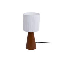 TISCHLAMPE Sheer Cone 15/15/33 cm - Weiß, Naturmaterialien (15/15/33cm) - Leitmotiv