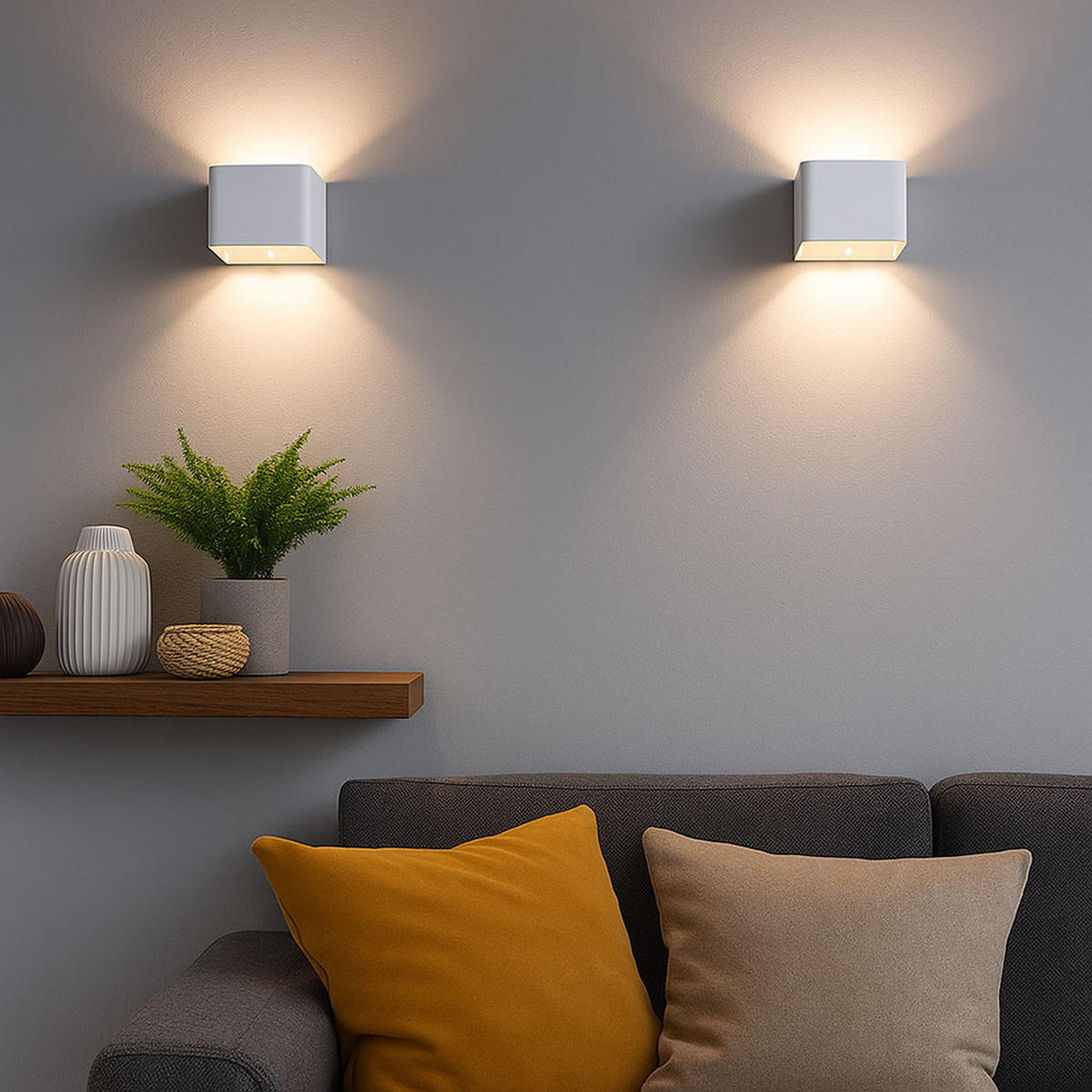 LED WANDLEUCHTE Veronika Weiß - Weiß, Metall (10.1/8/10.2cm) - Globo Lighting