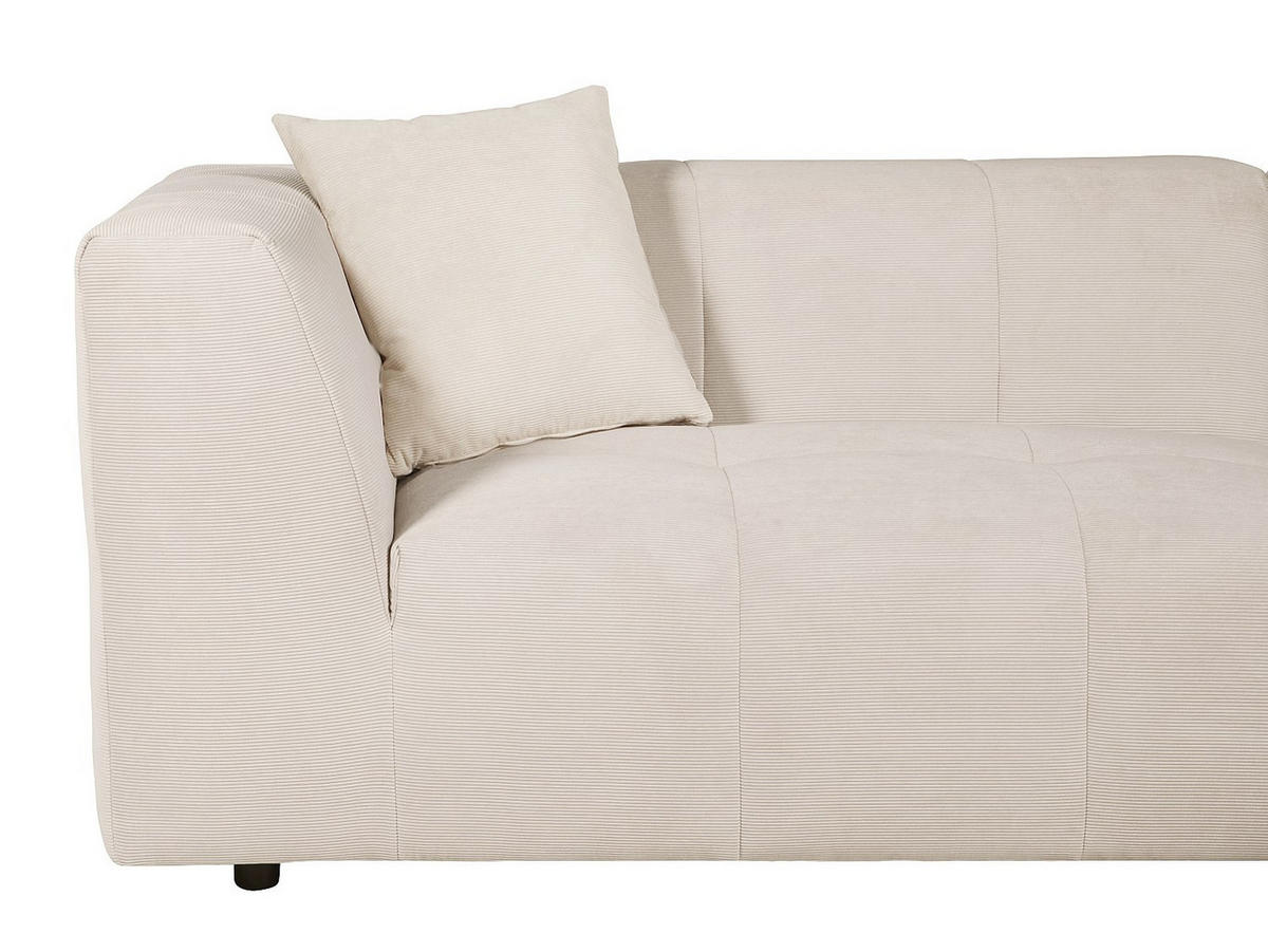 SOFA - 5 Personen - samt - beige Naemia - Beige, Kunststoff/Textil (272/70/161cm) - Vente-Unique